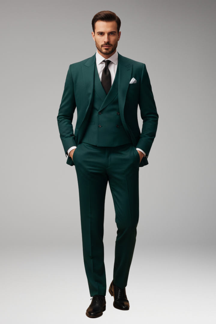 Men’s Suit Set with Jacket and Waistcoat