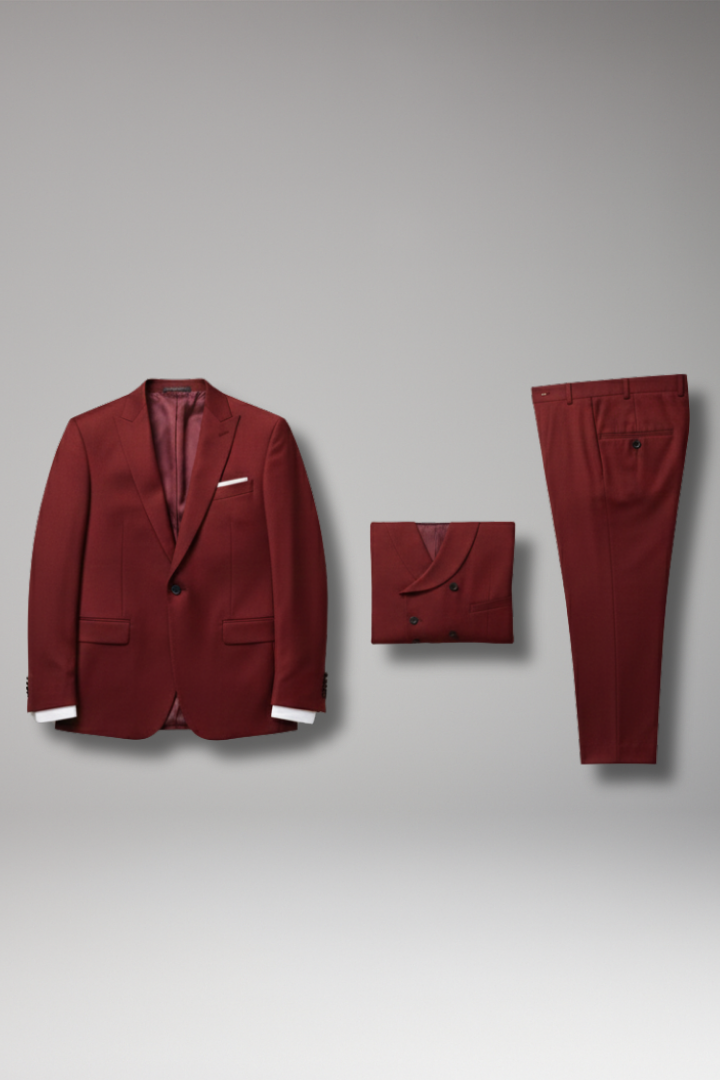 Men’s Suit Set with Jacket and Waistcoat