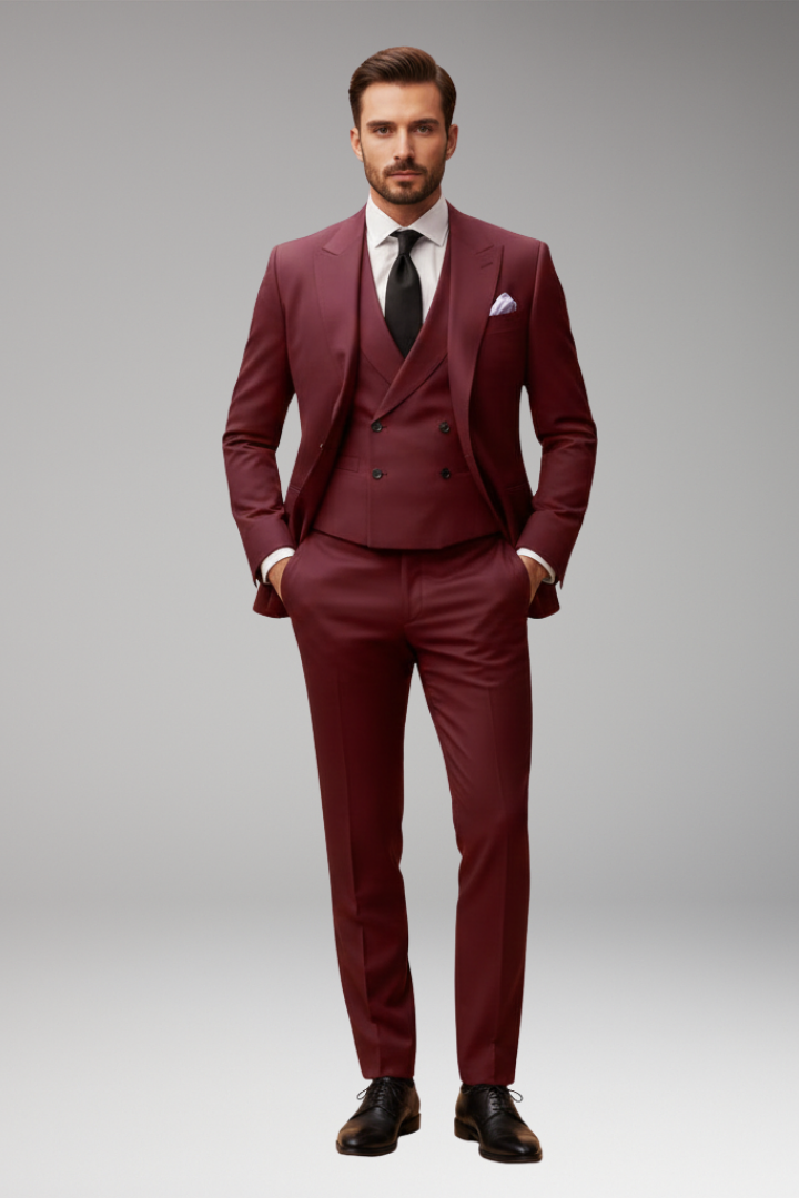 Men’s Suit Set with Jacket and Waistcoat