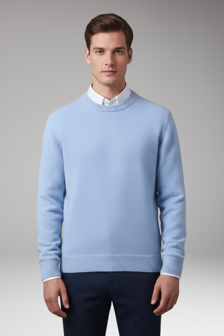 Men’s Jumper with Round Neck and Long Sleeves