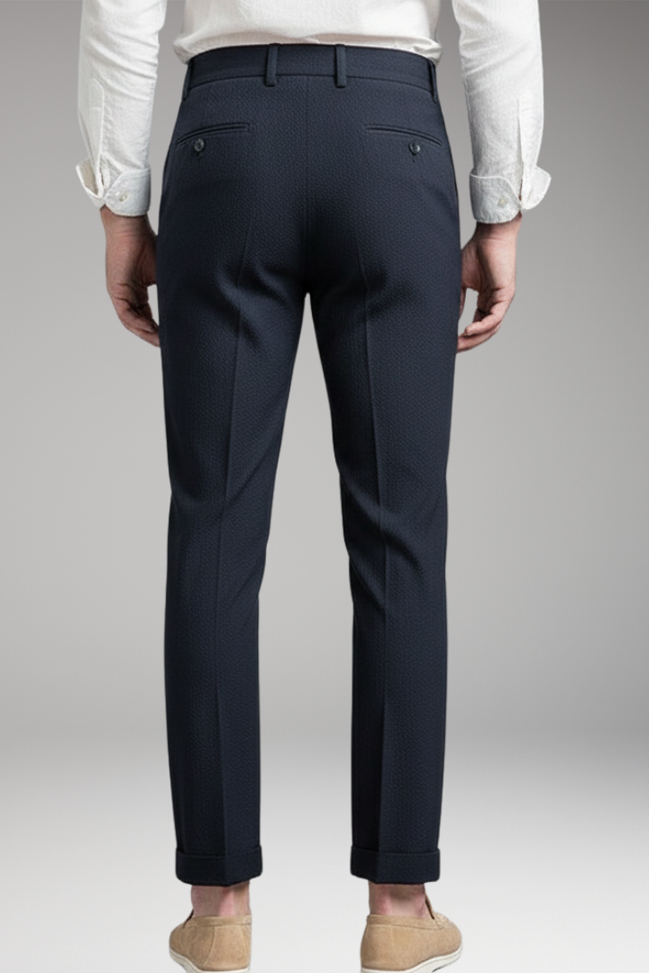 Men’s Work Trousers with Pleated Front and High Waist