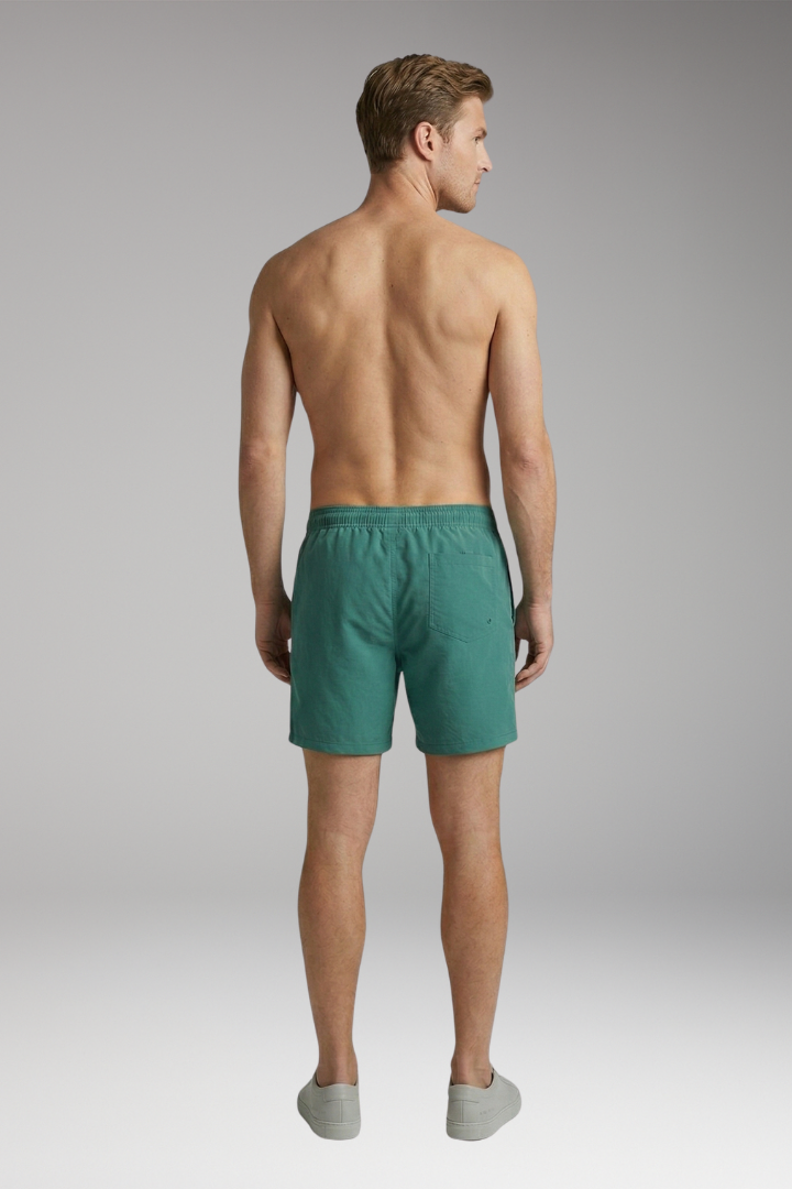 Men’s Mid-Length Swim Trunks with Elastic Waistband and Side Pockets