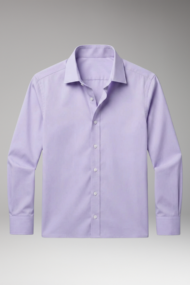 Men's Shirt with Button Placket and Slim Fit