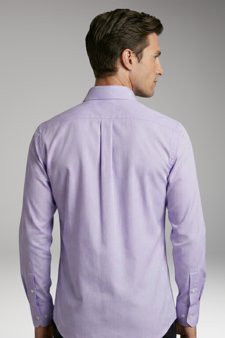 Men's Shirt with Button Placket and Slim Fit