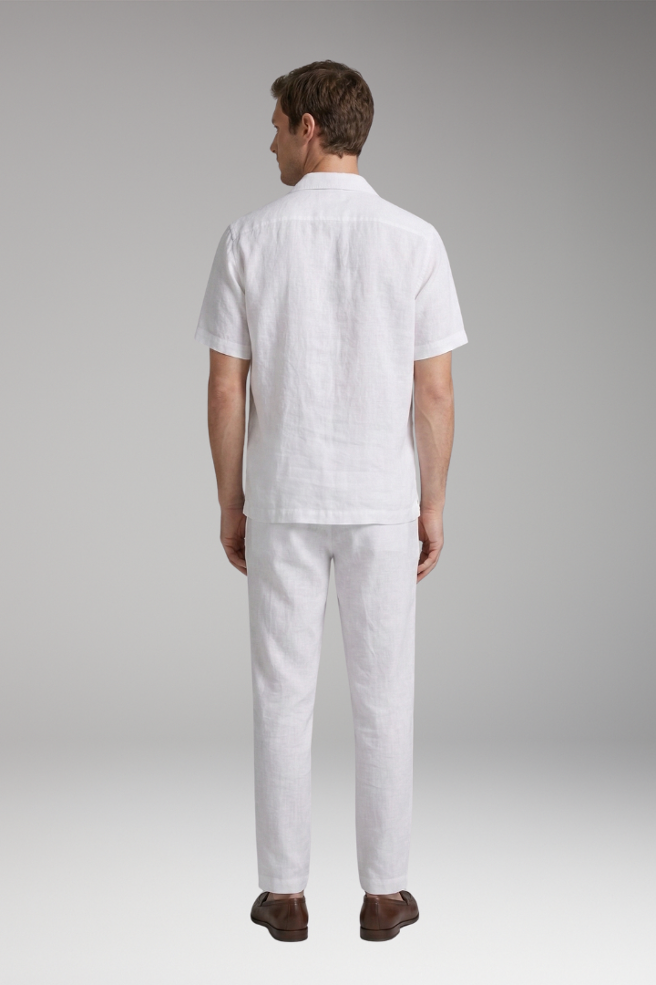 Men's Short-Sleeve Shirt and Trousers Set with Relaxed Fit