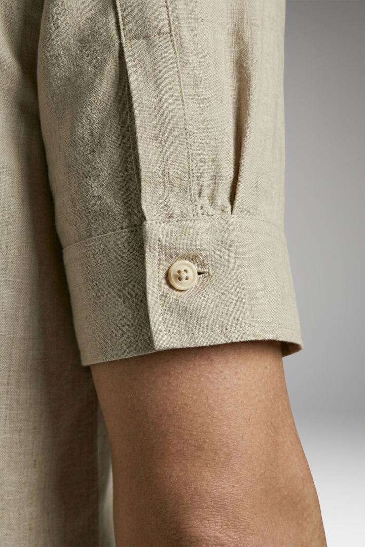 Men's Summer Shirt with Short Sleeves and Button Placket