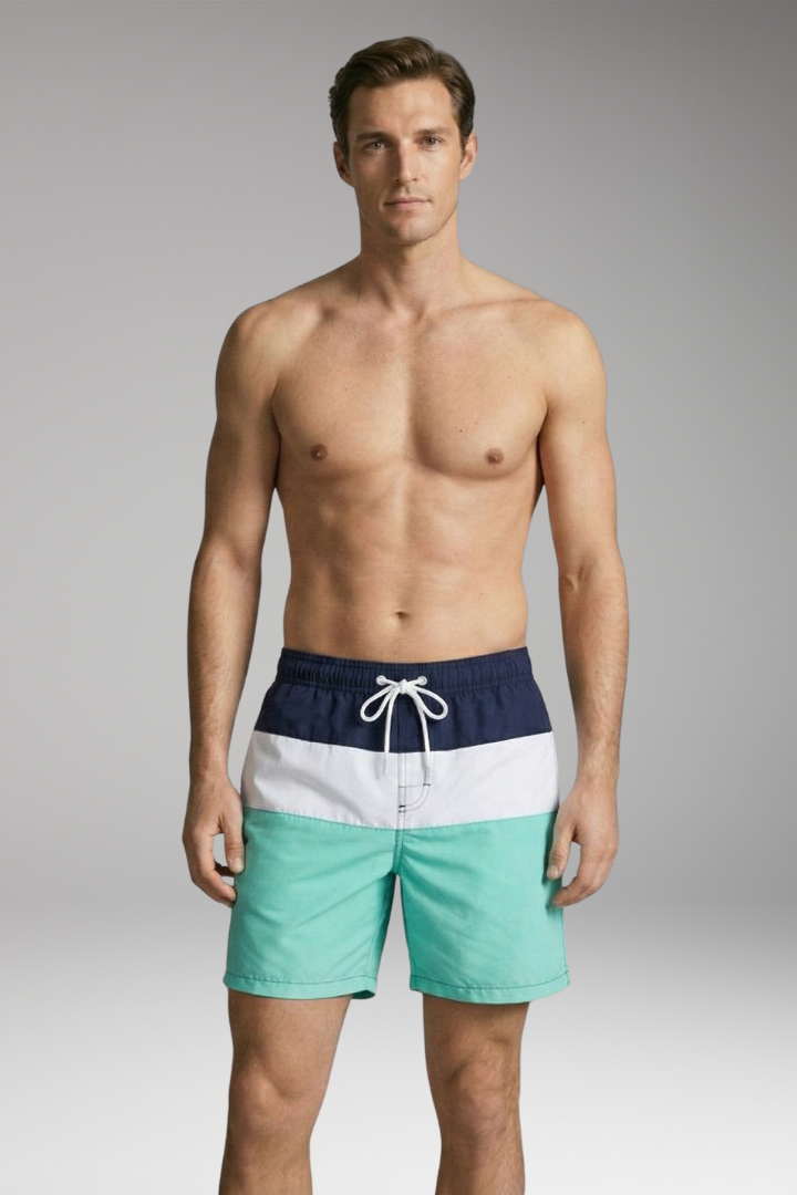Men’s Swim Shorts with Stylish Design and Elastic Waistband