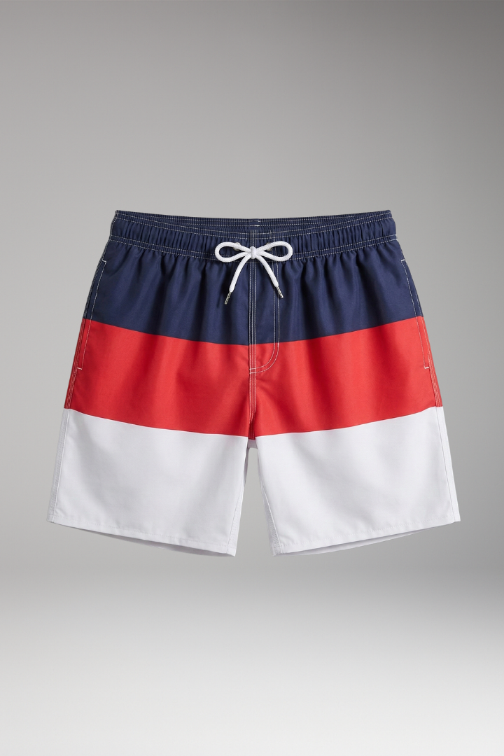 Men’s Swim Shorts with Stylish Design and Elastic Waistband