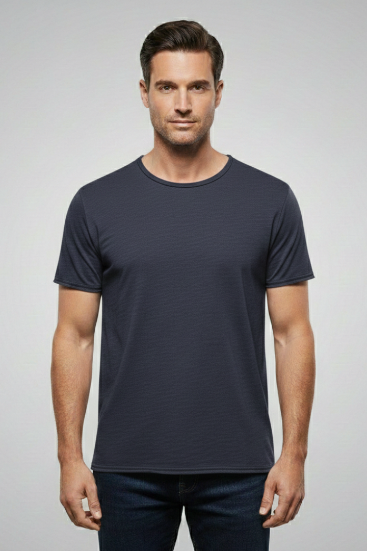 Men's T-Shirt with Round Neck and Short Sleeves