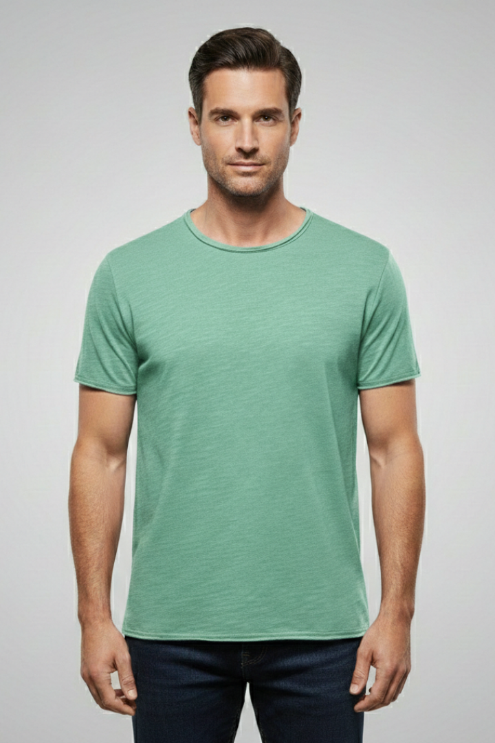Men's T-Shirt with Round Neck and Short Sleeves