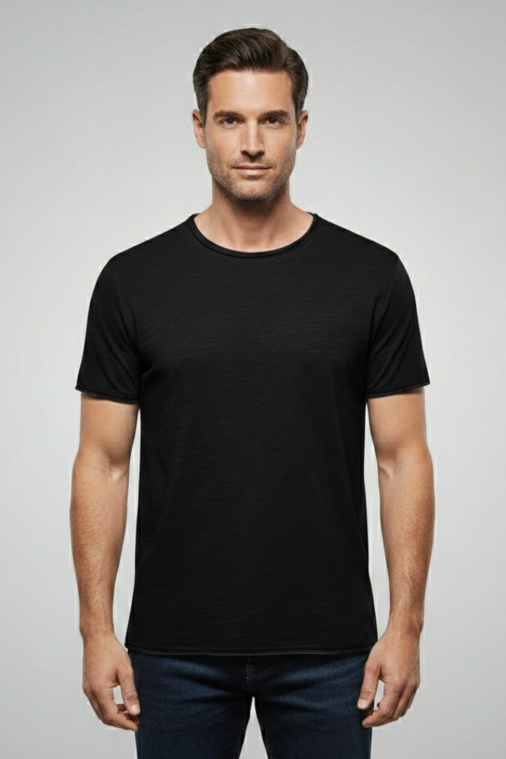 Men's T-Shirt with Round Neck and Short Sleeves