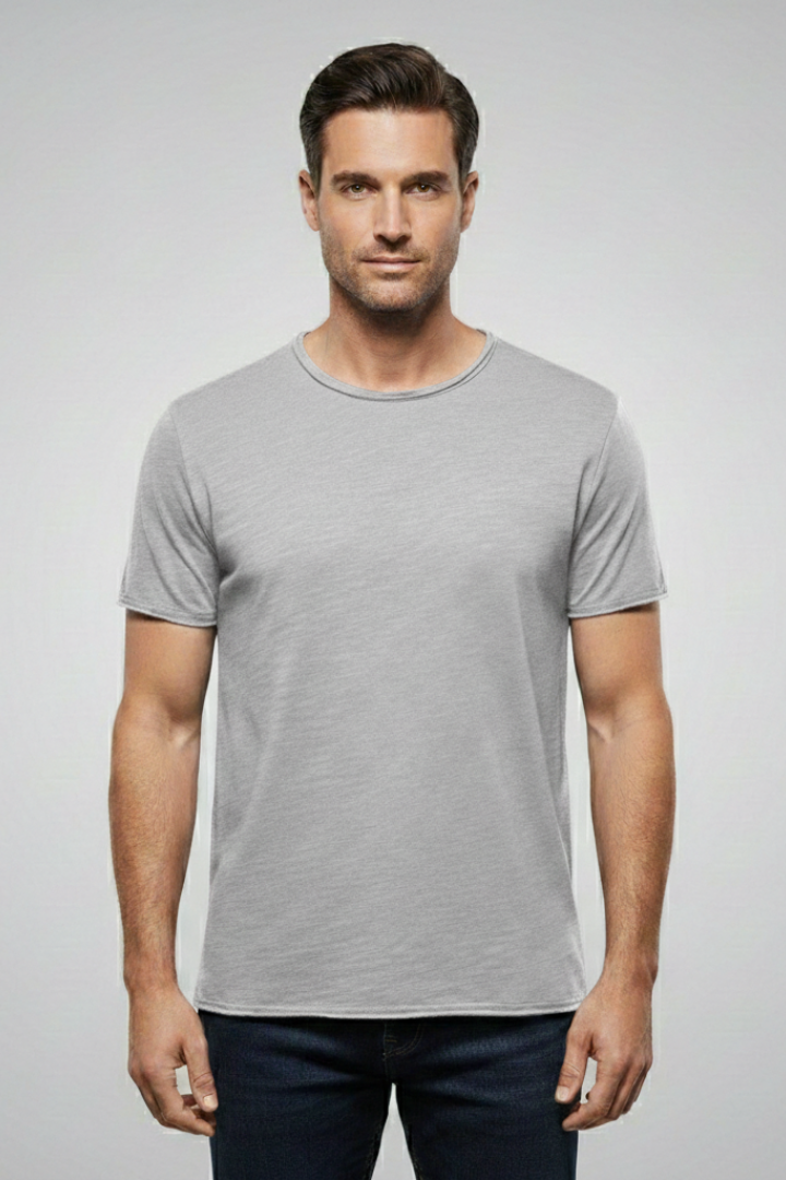 Men's T-Shirt with Round Neck and Short Sleeves