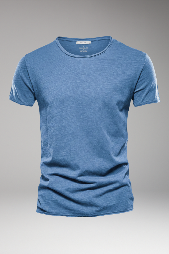 Men's T-Shirt with Round Neck and Short Sleeves