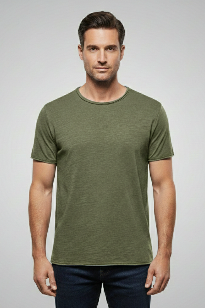Men's T-Shirt with Round Neck and Short Sleeves