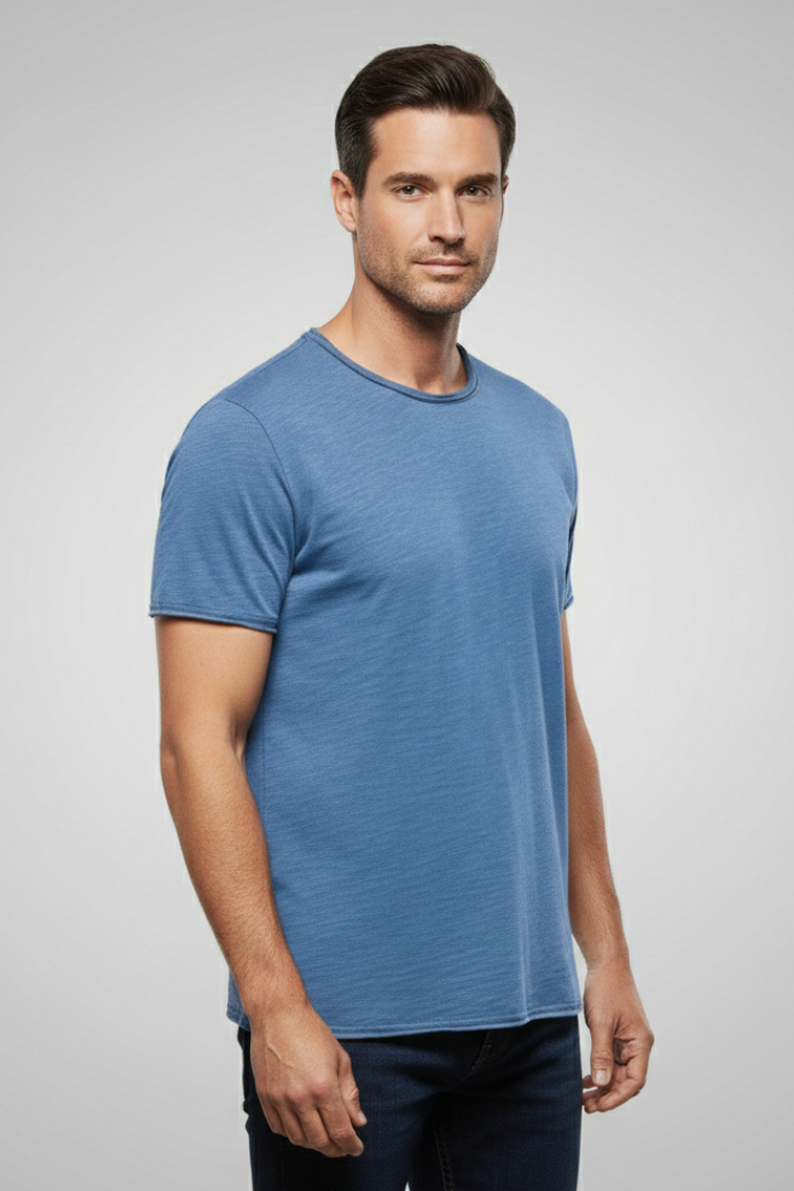 Men's T-Shirt with Round Neck and Short Sleeves