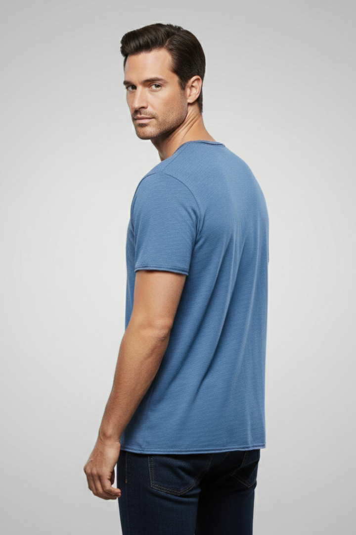 Men's T-Shirt with Round Neck and Short Sleeves
