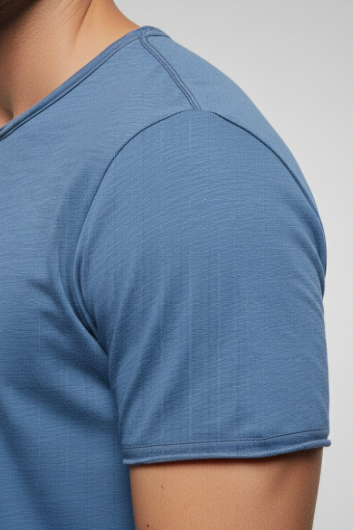 Men's T-Shirt with Round Neck and Short Sleeves