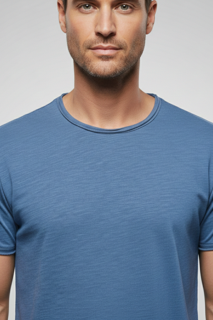 Men's T-Shirt with Round Neck and Short Sleeves