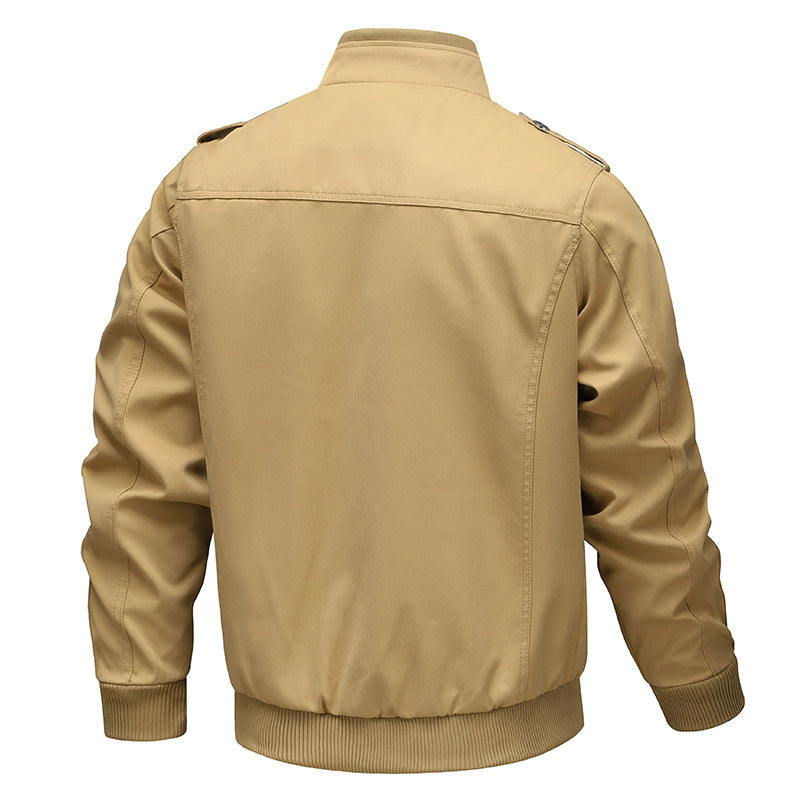 Men's Field Bomber Jacket with Dual Chest Pockets
