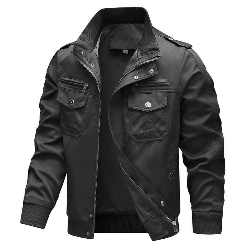 Men's Field Bomber Jacket with Dual Chest Pockets