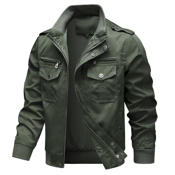 Men's Field Bomber Jacket with Dual Chest Pockets