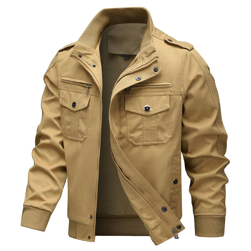 Men's Field Bomber Jacket with Dual Chest Pockets