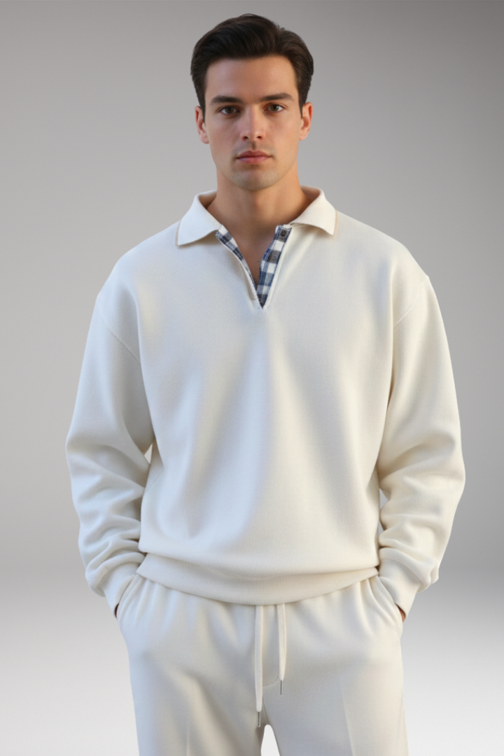 Men’s V-Neck Jumper with Long Sleeves