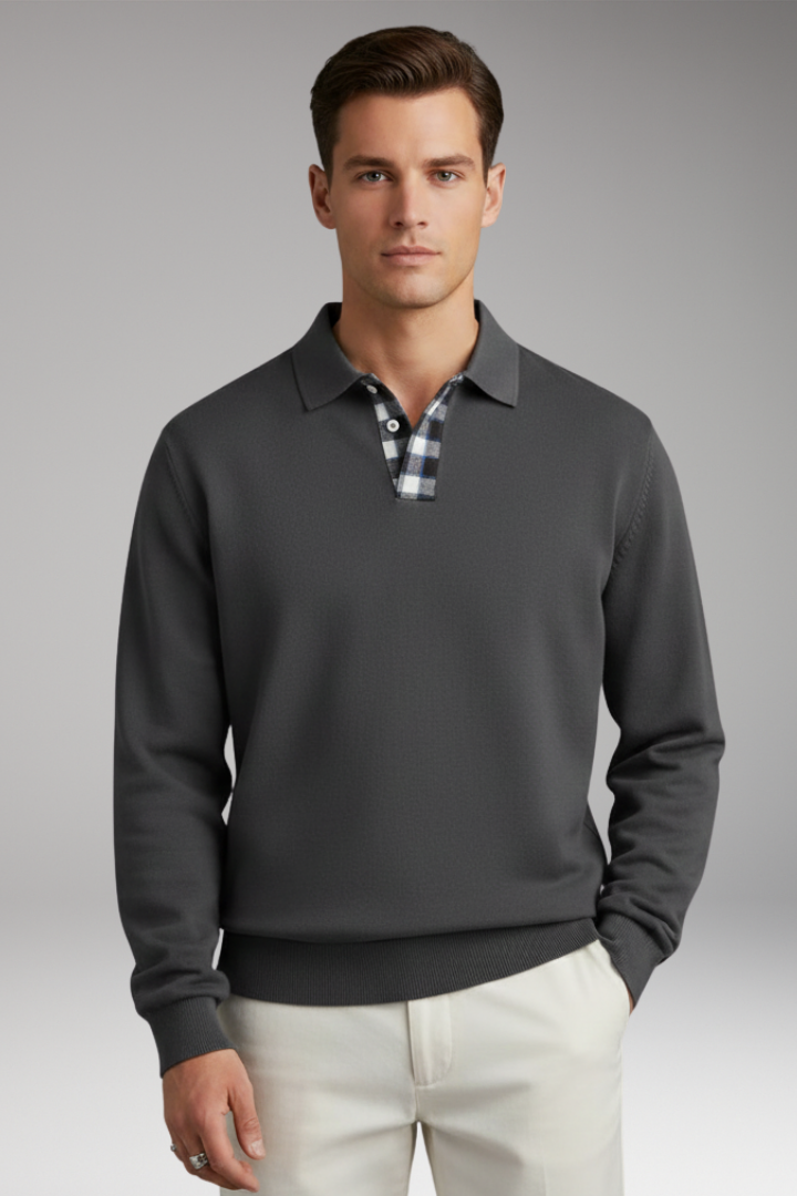 Men’s V-Neck Jumper with Long Sleeves