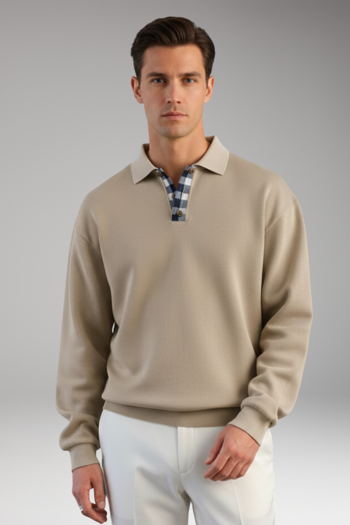 Men’s V-Neck Jumper with Long Sleeves