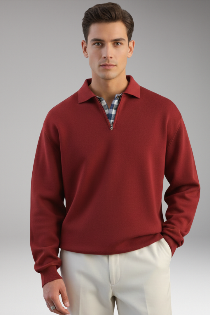 Men’s V-Neck Jumper with Long Sleeves