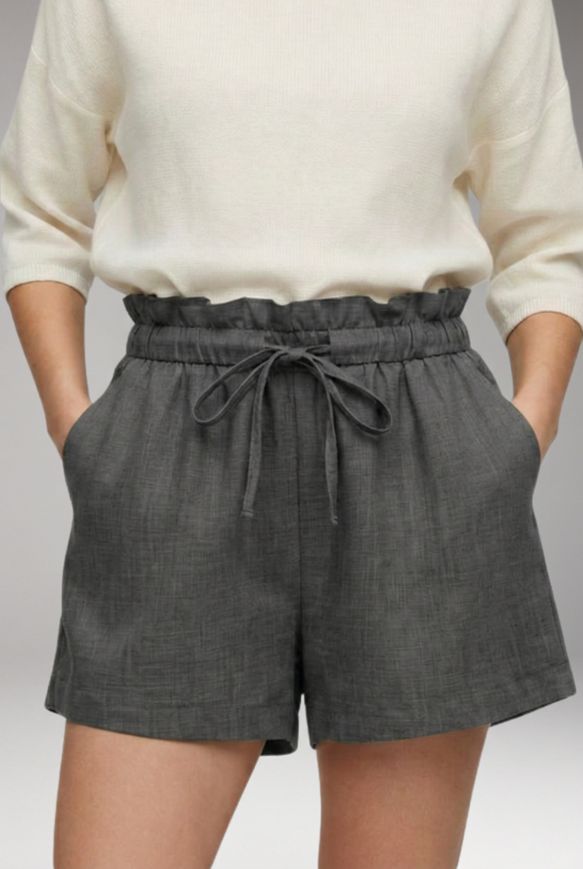 Women's Shorts with Elastic Waist and Drawstring