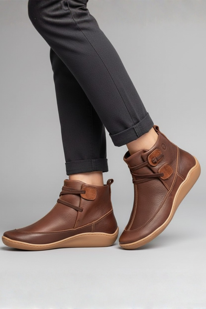 Women’s Ankle Boots with Waterproof Upper and Rubber Sole