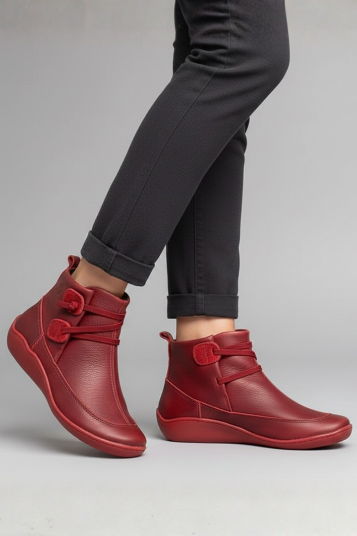Women’s Ankle Boots with Waterproof Upper and Rubber Sole