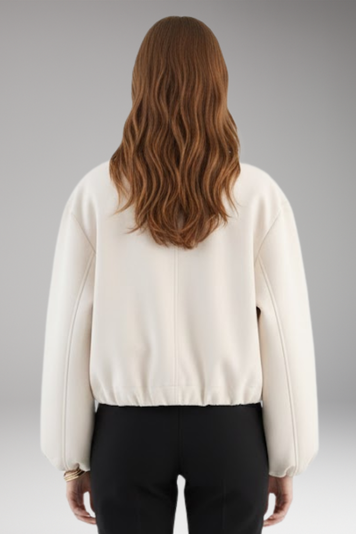Women’s Autumn Jacket with Lapel and Long Sleeves