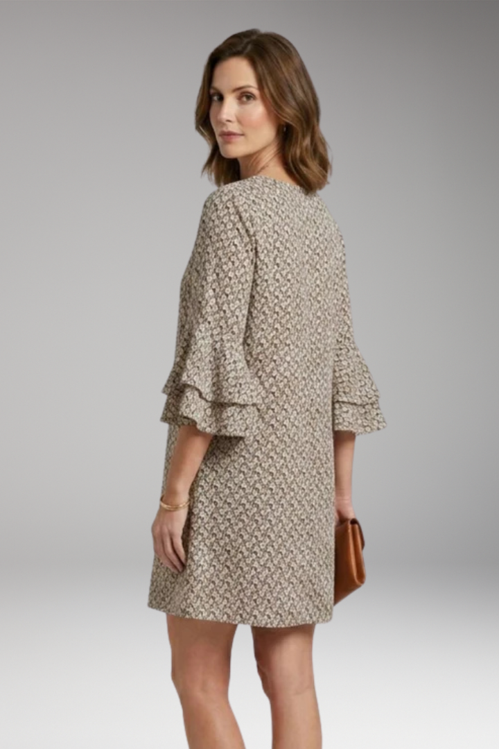 Women’s Beach Dress with V‑Neck and Voluminous Sleeves