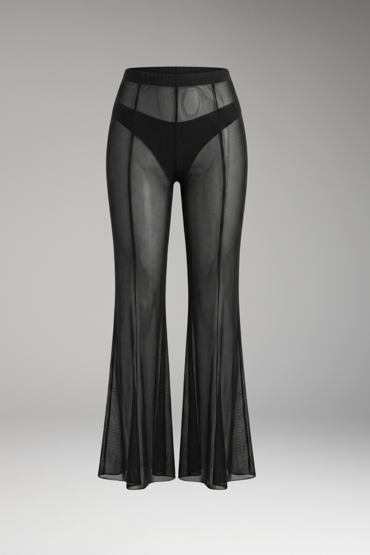 Women’s Beach Trousers with Wide Leg and High Waist