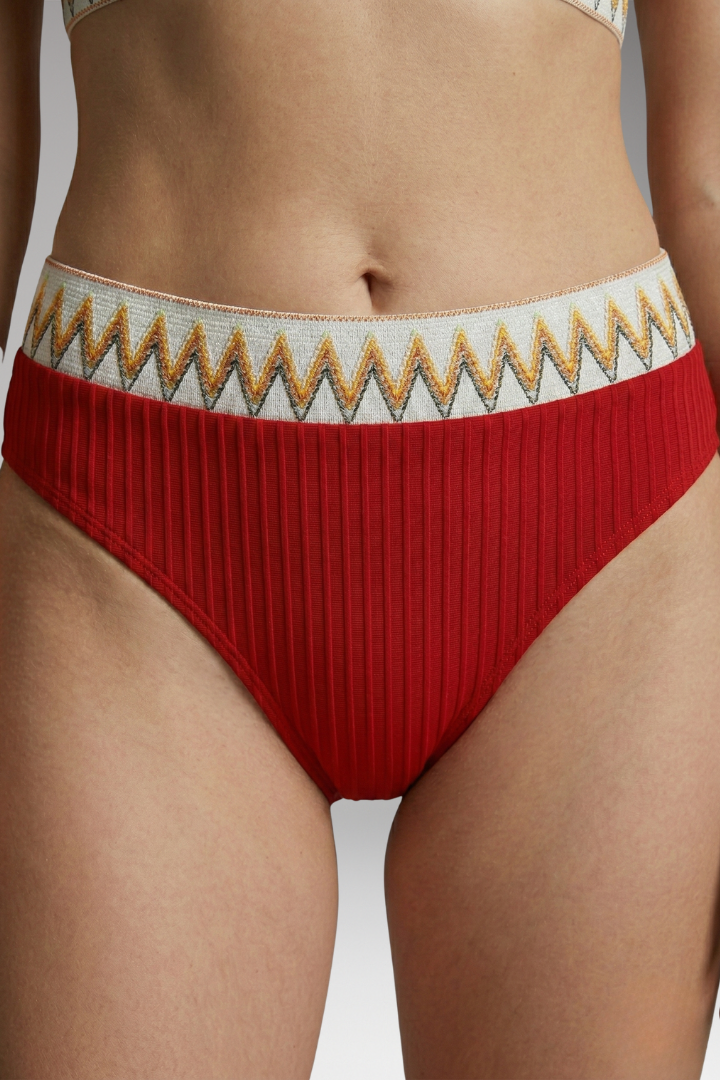 Women’s Bikini Set with Ribbed Texture and Adjustable Straps