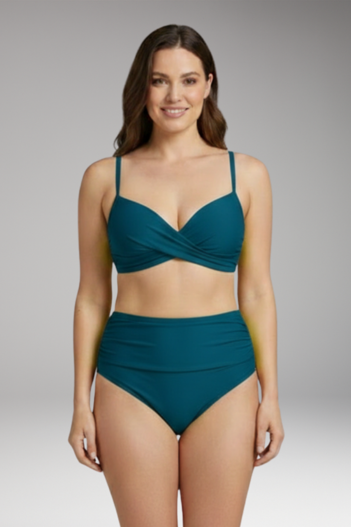 Women’s Bikini with Push-Up Support and Criss-Cross Top Design