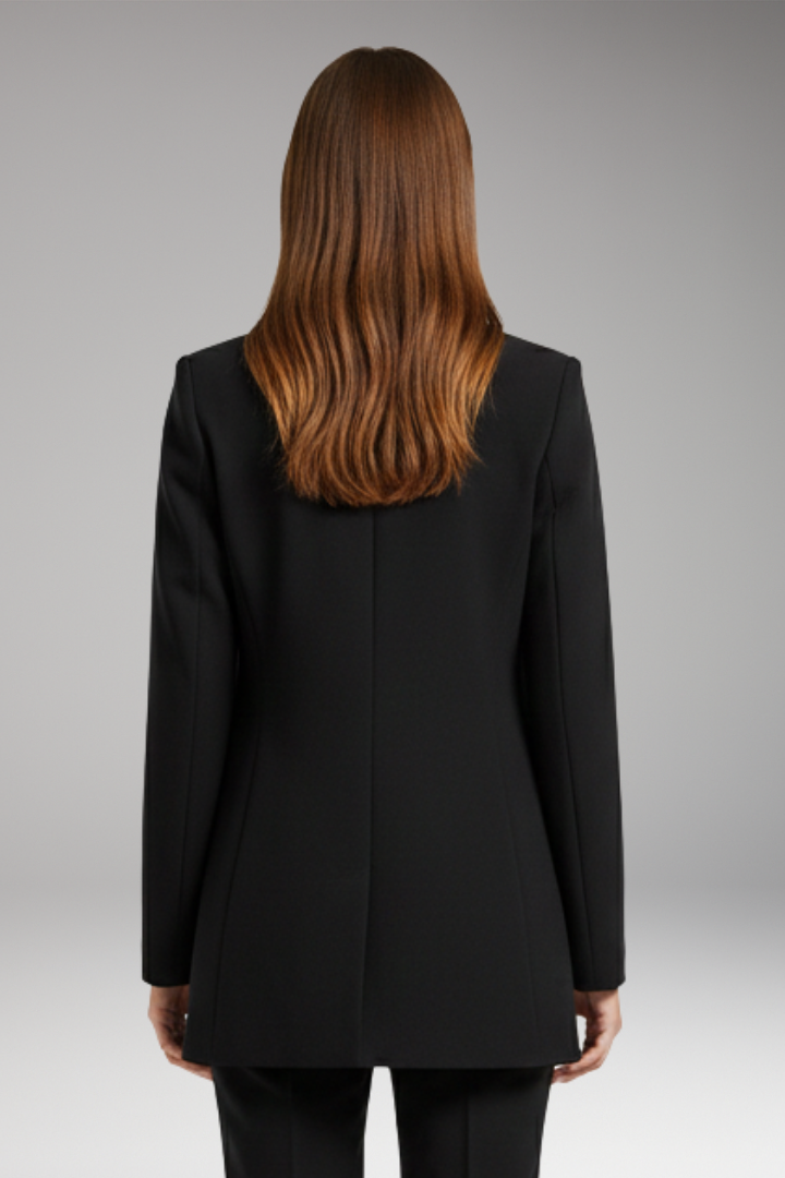 Women’s Blazer with Notch Lapel and Open Front