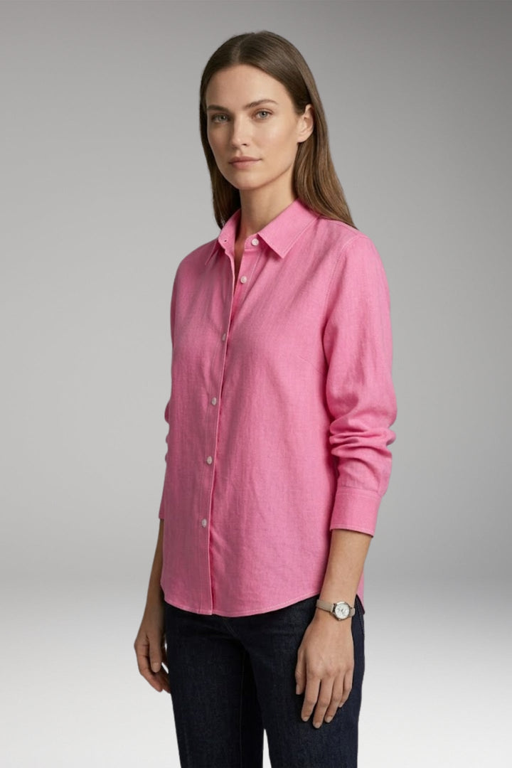 Women’s Blouse with Button Closure and Collar Neckline