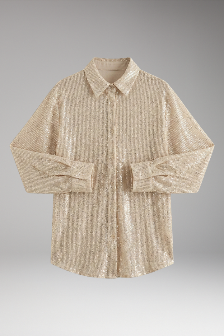 Women’s Blouse with Button Front and Long Sleeves