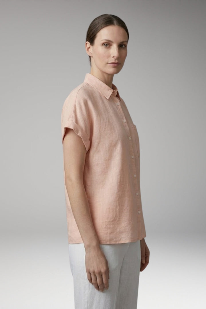 Women’s Blouse with Collar Neckline and Button Closure