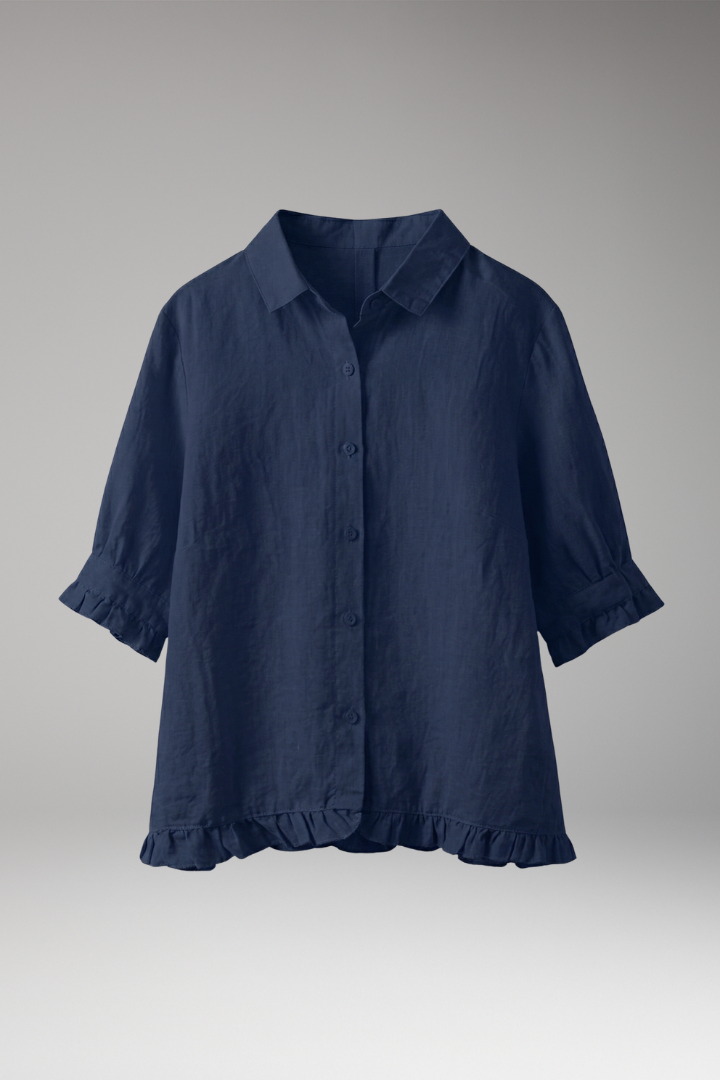 Women’s Blouse with Collar and Button Up Closure
