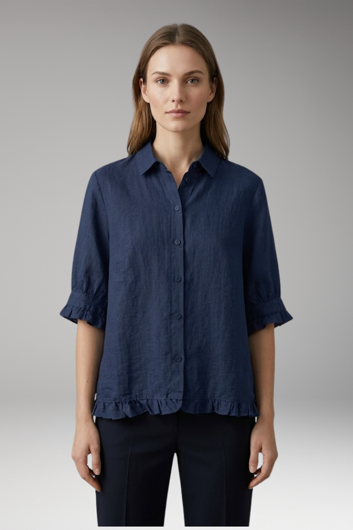 Women’s Blouse with Collar and Button Up Closure