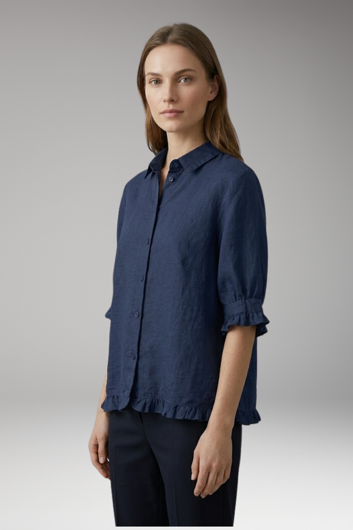 Women’s Blouse with Collar and Button Up Closure