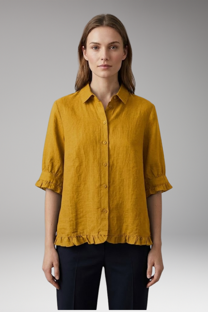 Women’s Blouse with Collar and Button Up Closure