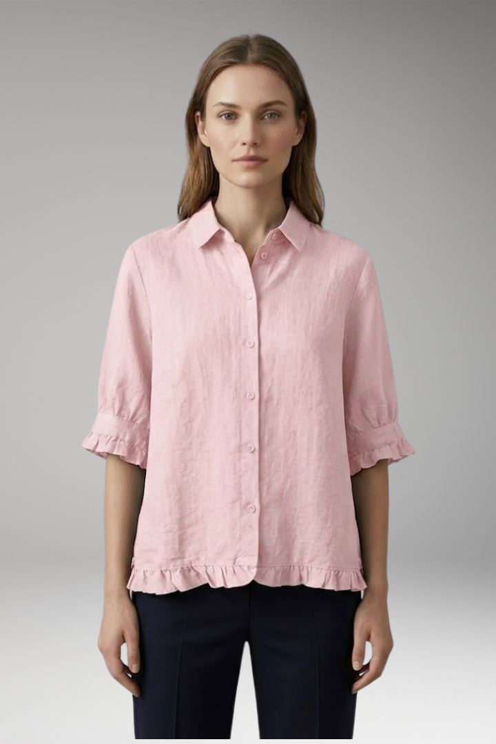 Women’s Blouse with Collar and Button Up Closure