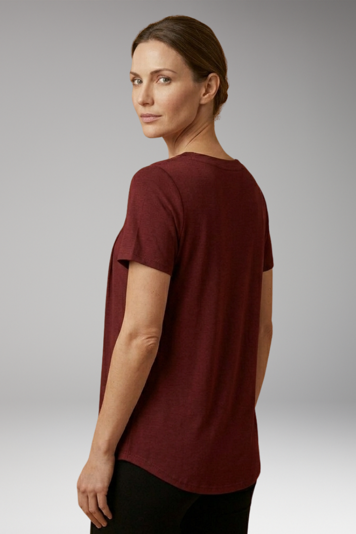 Women's Blouse with Square Neckline and Pleated Surface