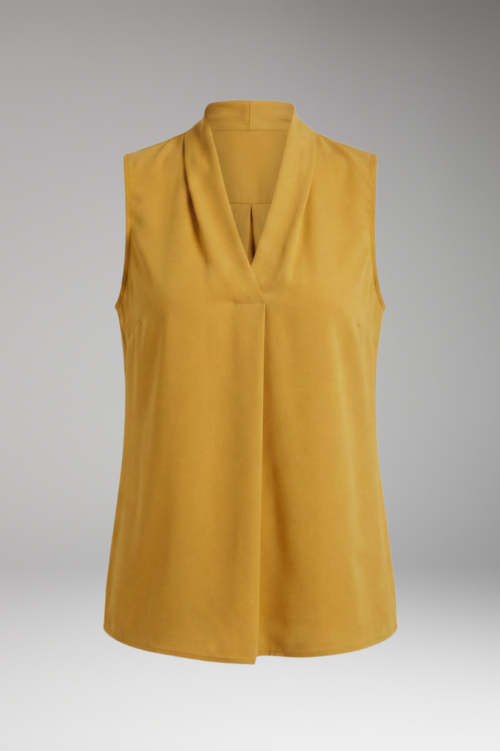 Women’s Blouse with V-Neck and Sleeveless Design