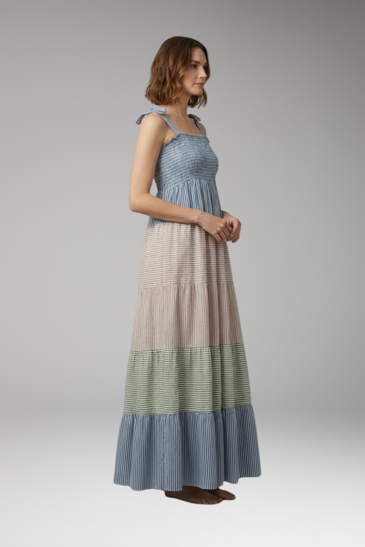 Women’s Bohemian Maxi Dress with Flowing Design and Unique Cut